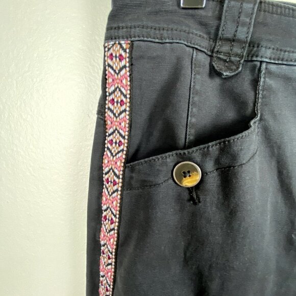 ANTHROPOLOGIE | Tapered Side Stripe Black Pants 6 NWT - Picture 7 of 11